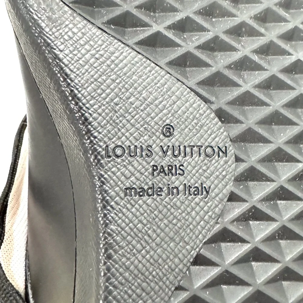 LOUIS VUITTON Black Leather Luxembourg Samothrace Men's Sneakers 8UK 9US - Picture 17 of 17